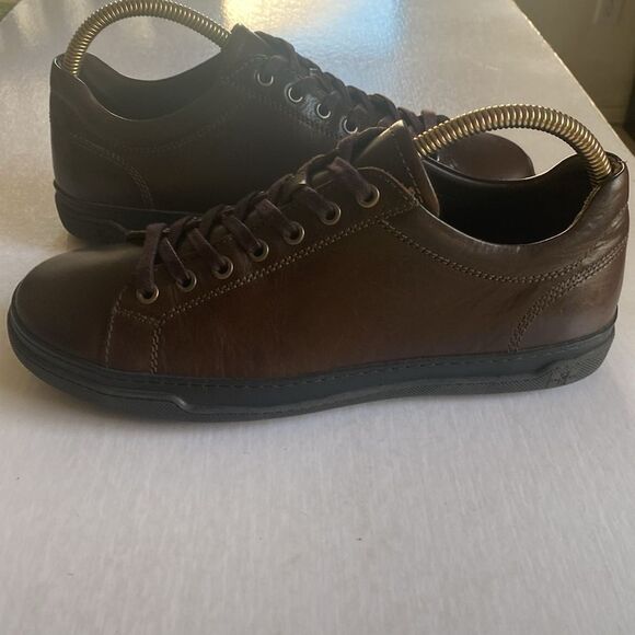 ALLEN EDMONDS Men’s Brown Leather Sneakers Size 8 1/2 - Picture 2 of 10